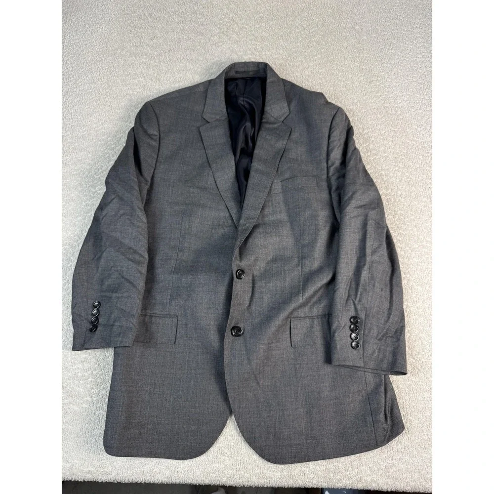 J Crew Ludlow Blazer Mens‎ 46R Gray Wool Two Button Sport Coat Tollegno Italy